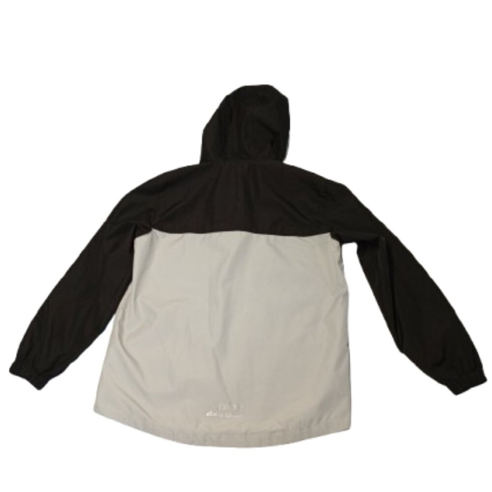 Hooded Windbreaker Jacket Eddie Bauer Kids L (14/16) in Black & Gray Preloved - Picture 2 of 9